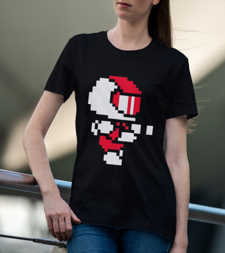Arcade Pixel Racing Driver Fast Track Helmet Retro Game T-Shirt