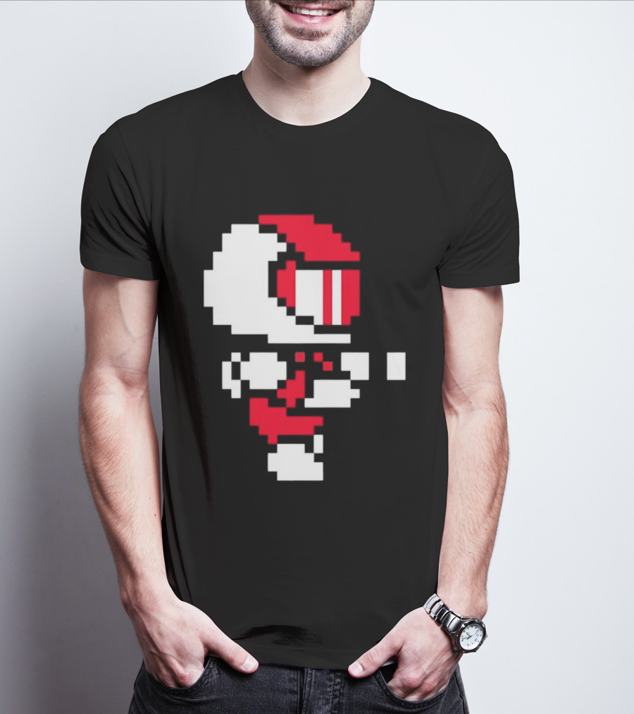 Arcade Pixel Racing Driver Fast Track Helmet Retro Game T-Shirt