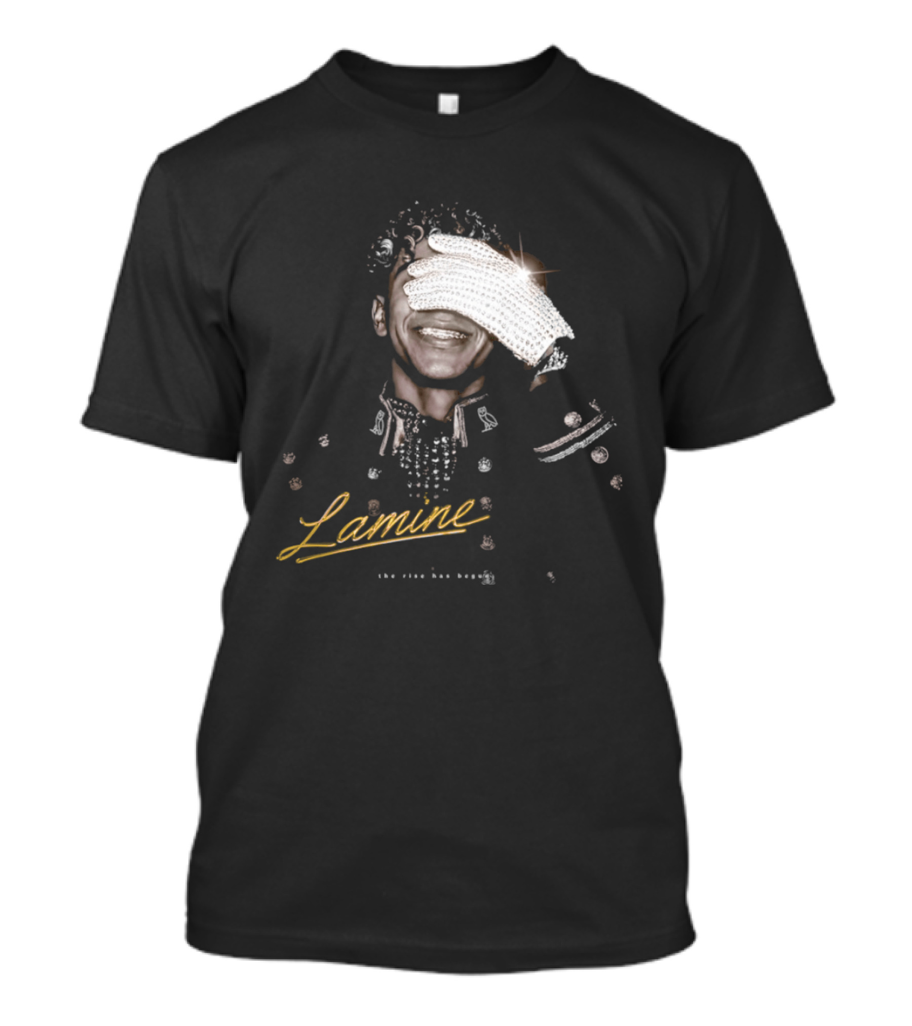 Lamine Camara Sparkling Diamond Glove The Rise Has Begun T-Shirt