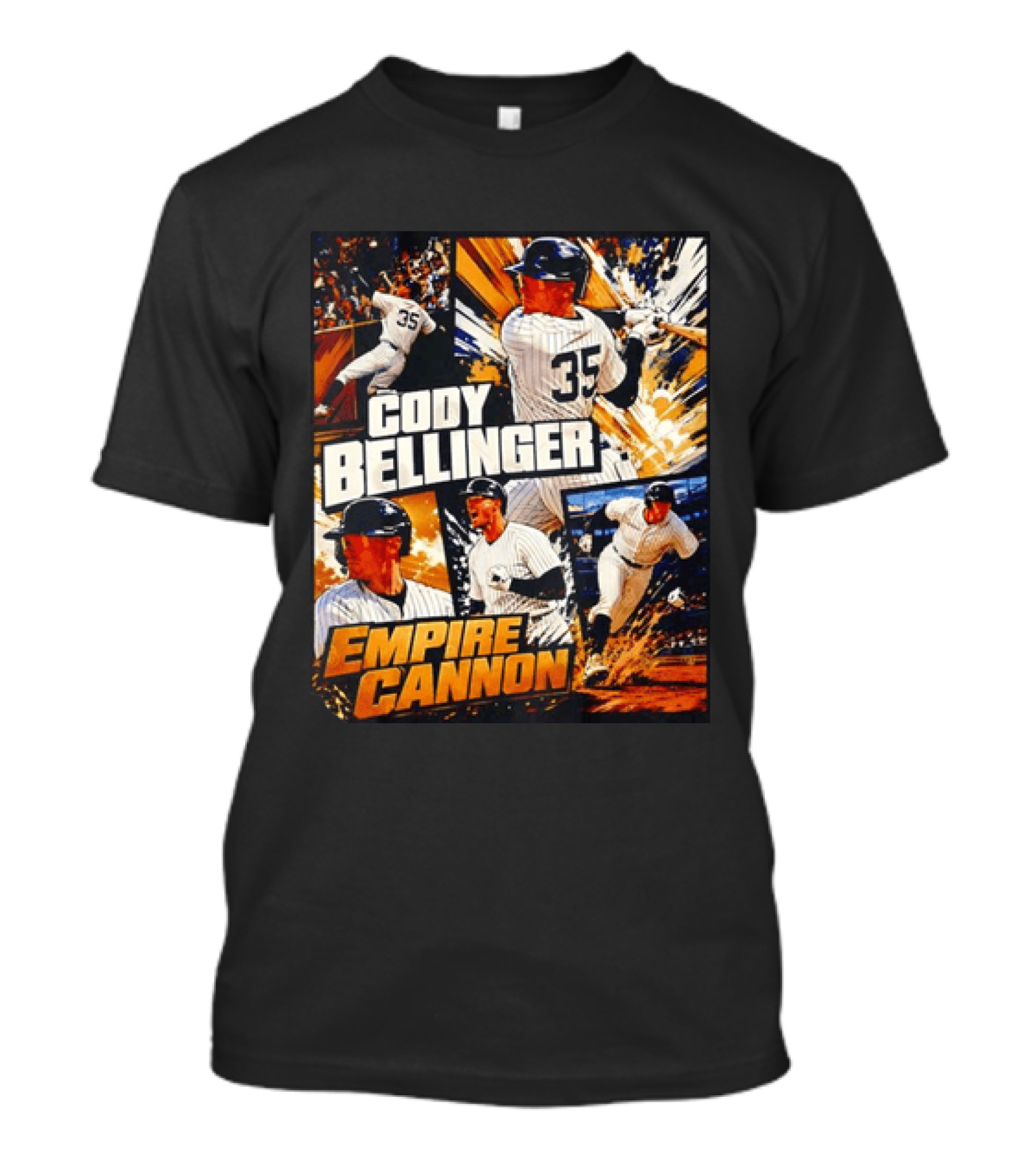 Cody Bellinger Empire Cannon 35 Baseball Action Collage T-Shirt