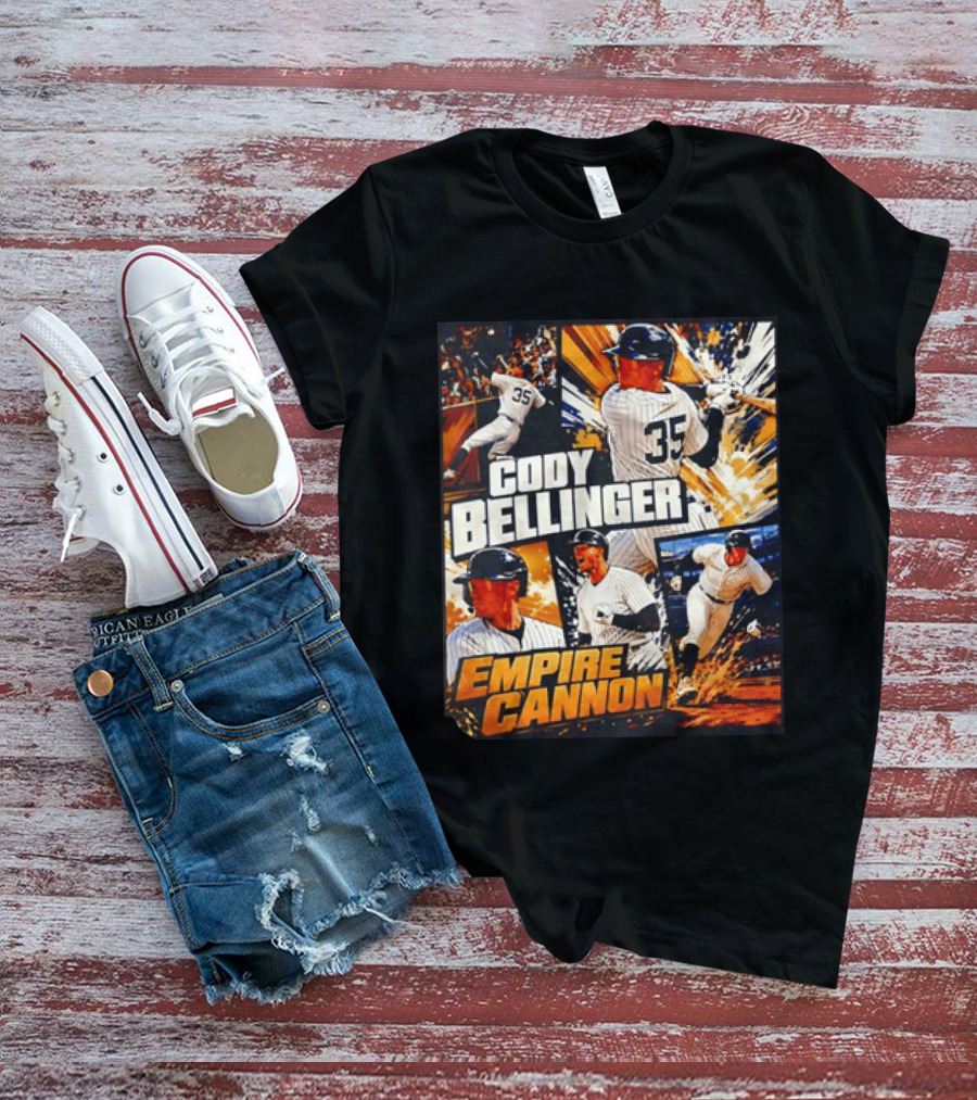 Cody Bellinger Empire Cannon 35 Baseball Action Collage T-Shirt