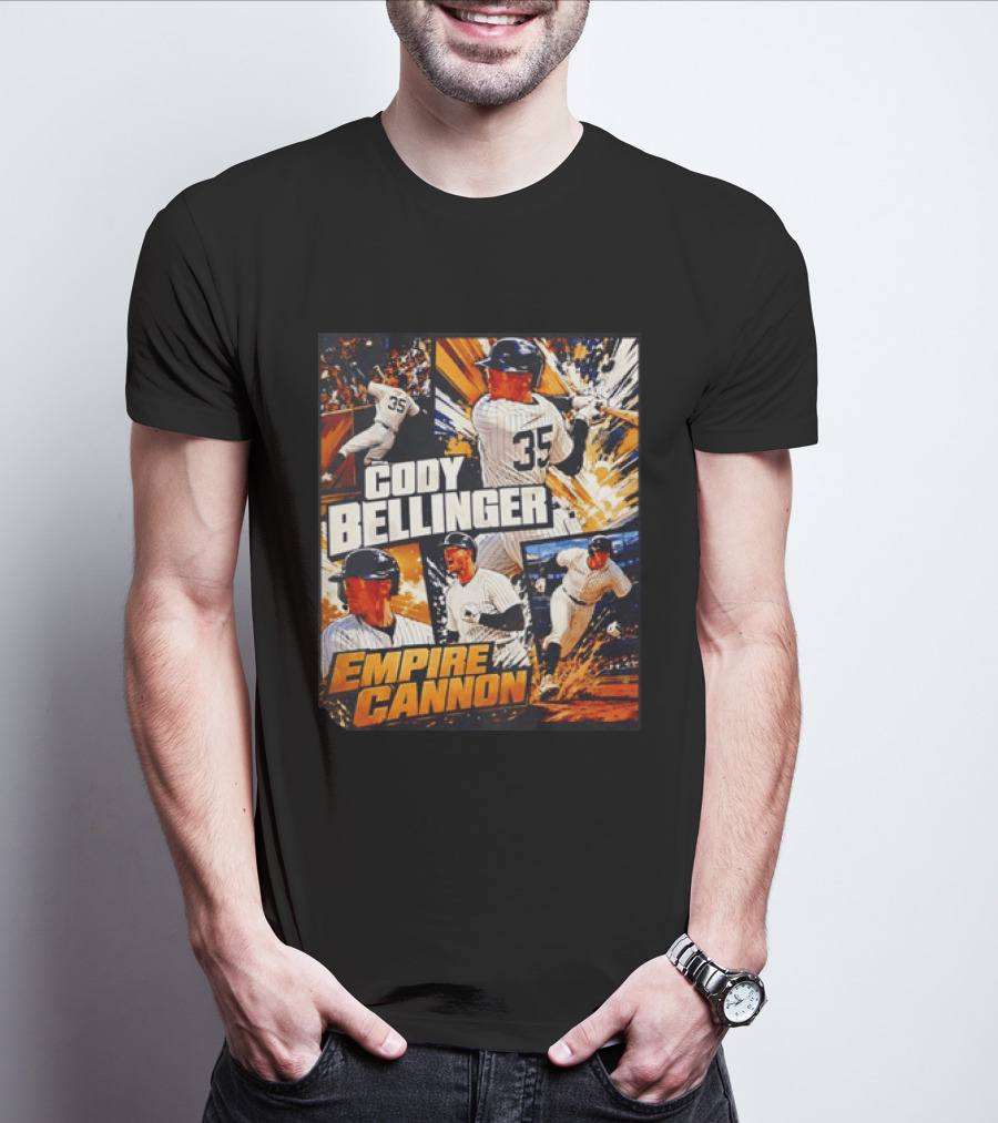 Cody Bellinger Empire Cannon 35 Baseball Action Collage T-Shirt