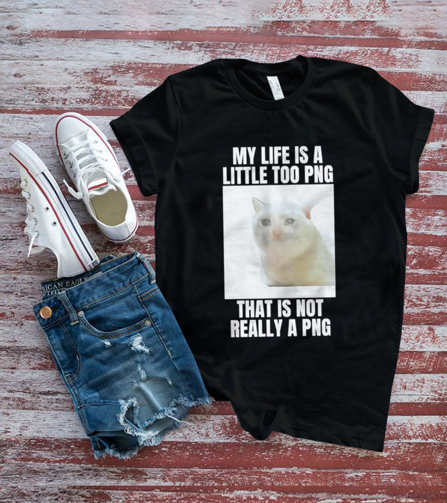 My Life Is A Little Too PNG That Is Not Really A PNG Cat Meme T-Shirt