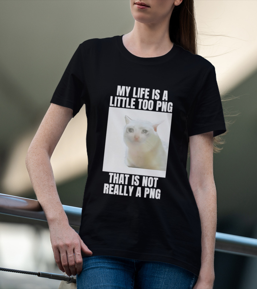 My Life Is A Little Too PNG That Is Not Really A PNG Cat Meme T-Shirt