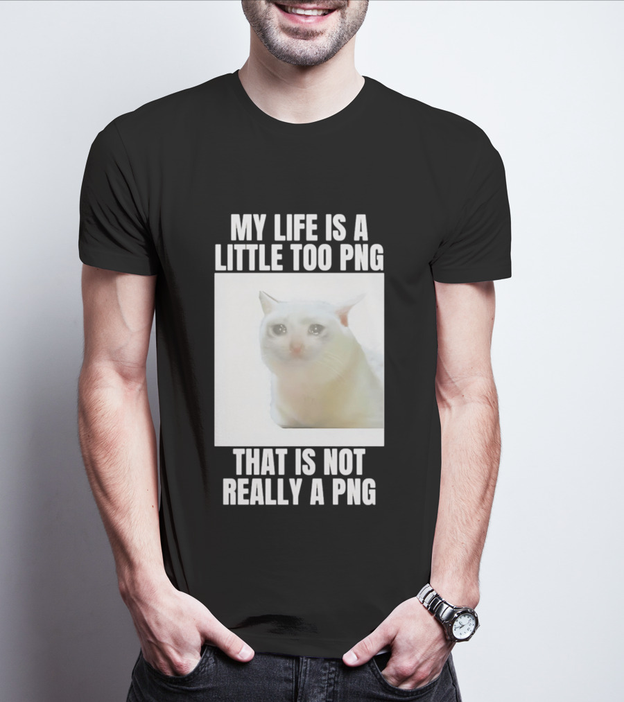 My Life Is A Little Too PNG That Is Not Really A PNG Cat Meme T-Shirt