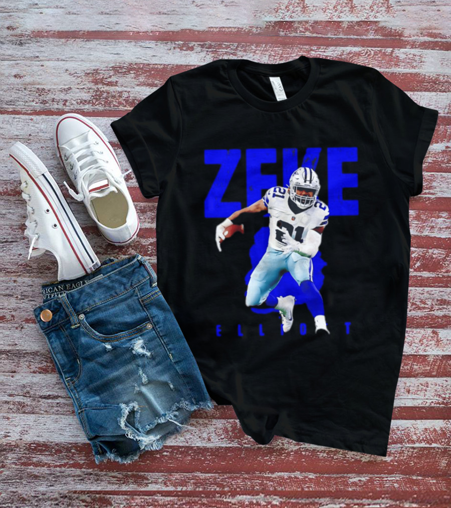 Dallas Cowboys Ezekiel Elliott Running Zeke 21 T-Shirt