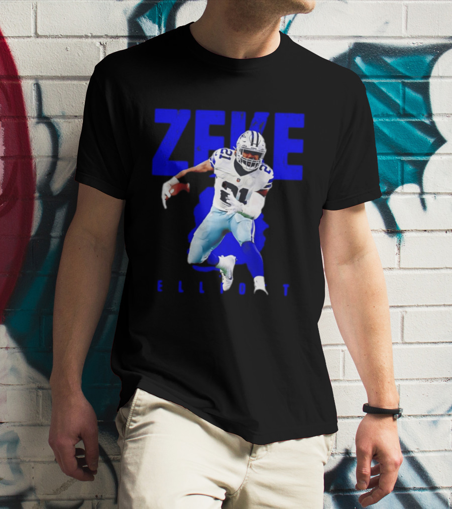 Dallas Cowboys Ezekiel Elliott Running Zeke 21 T-Shirt