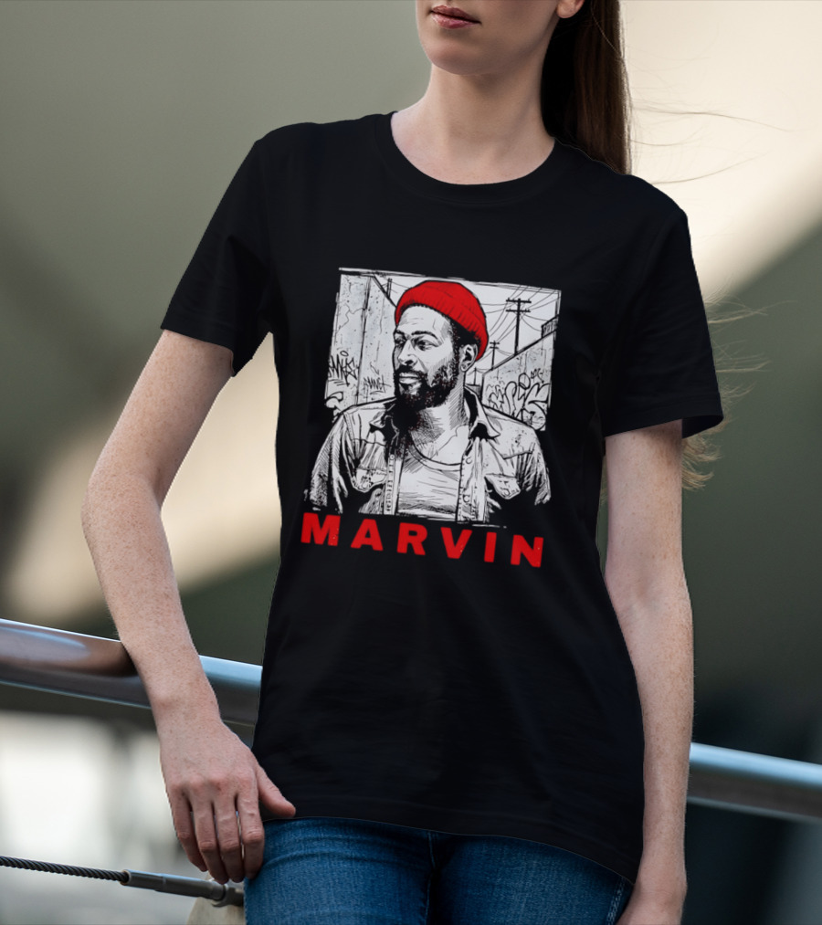 Marvin Gaye Urban Graffiti Style R&B Legend T-Shirt