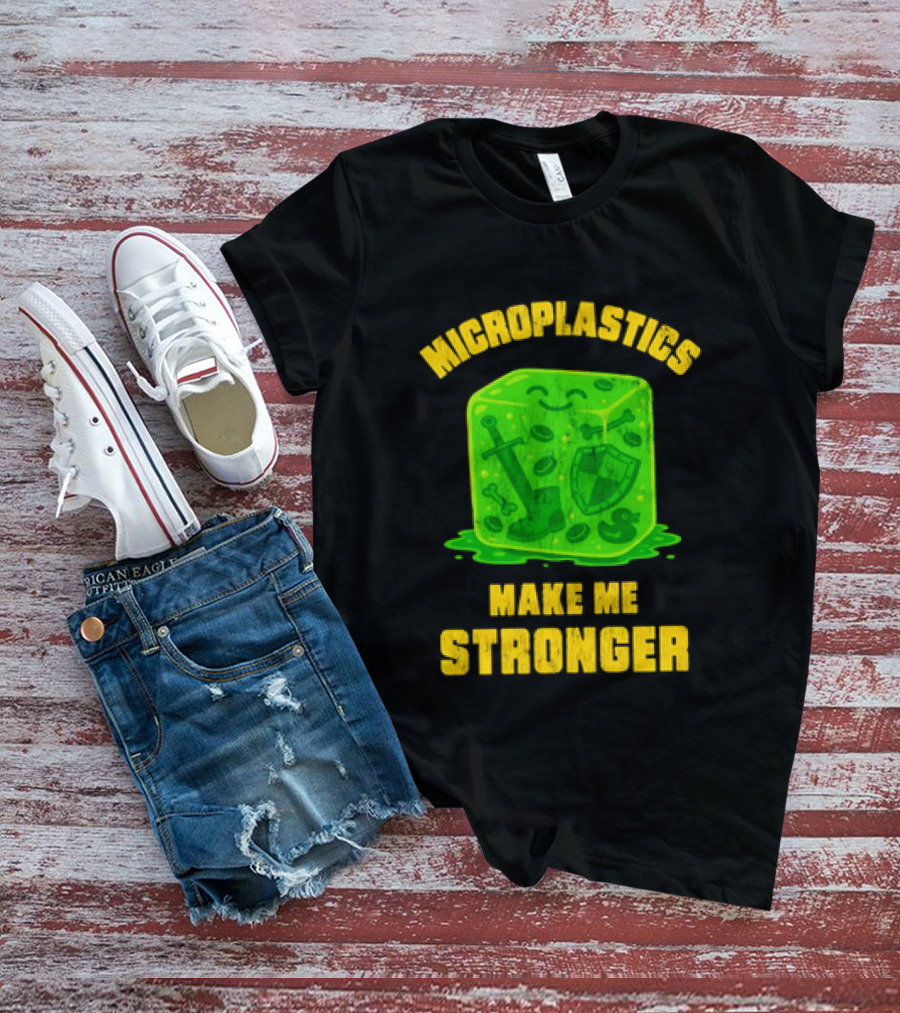 Microplastics Make Me Stronger Gelatinous Block Sword Shield Boot T-Shirt