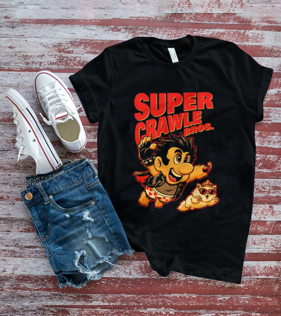 Super Crawler Bros Crowned Cat Rocker T-Shirt