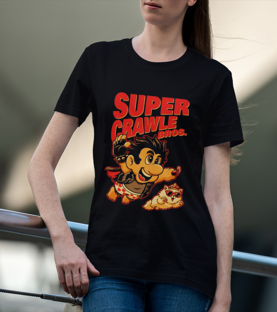 Super Crawler Bros Crowned Cat Rocker T-Shirt
