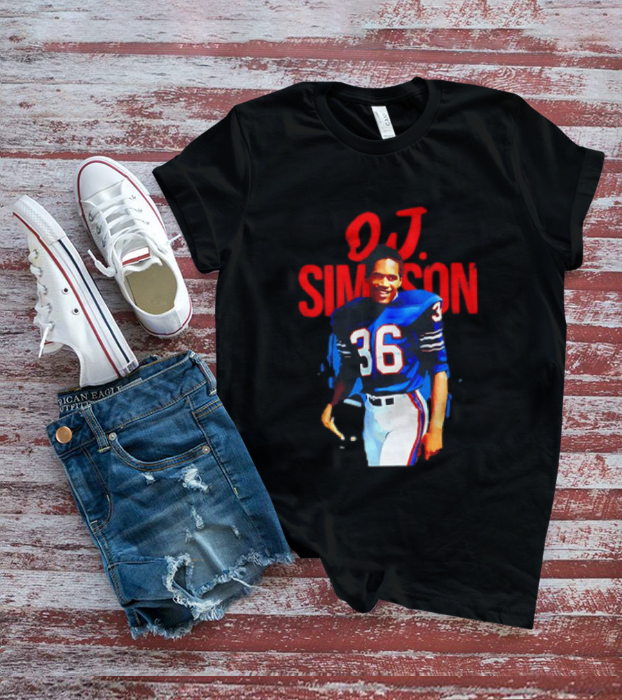 O.J. Simpson 36 Buffalo Bills Football Player T-Shirt