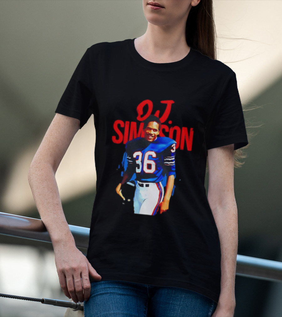 O.J. Simpson 36 Buffalo Bills Football Player T-Shirt