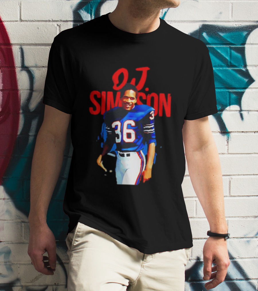 O.J. Simpson 36 Buffalo Bills Football Player T-Shirt