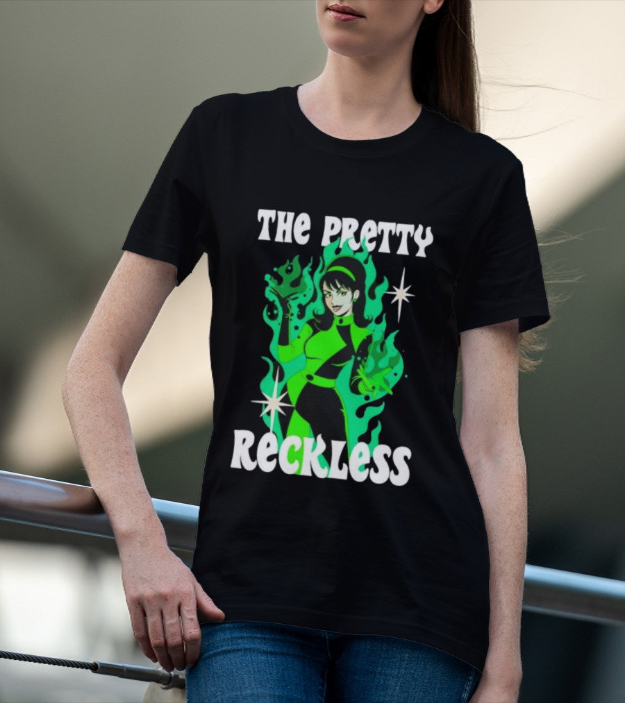 The Pretty Reckless Green Flame Witch Taylor Momsen T-Shirt