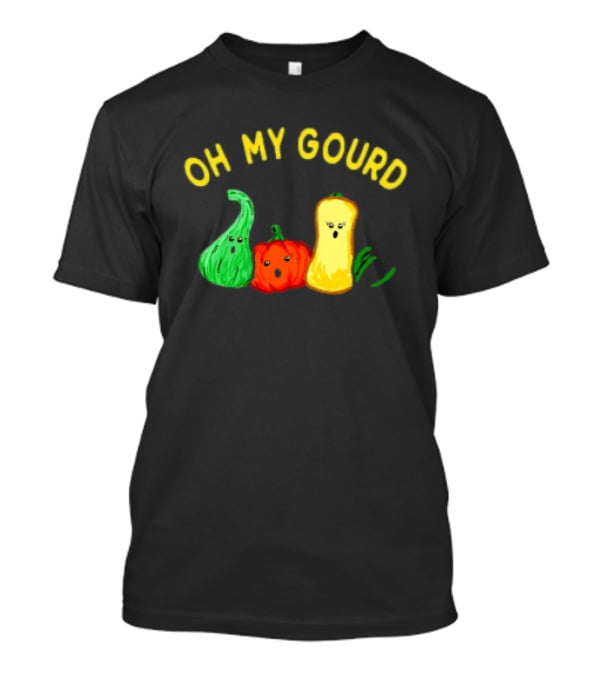 Oh My Gourd Funny Vegetable Trio Playful Pun T-Shirt