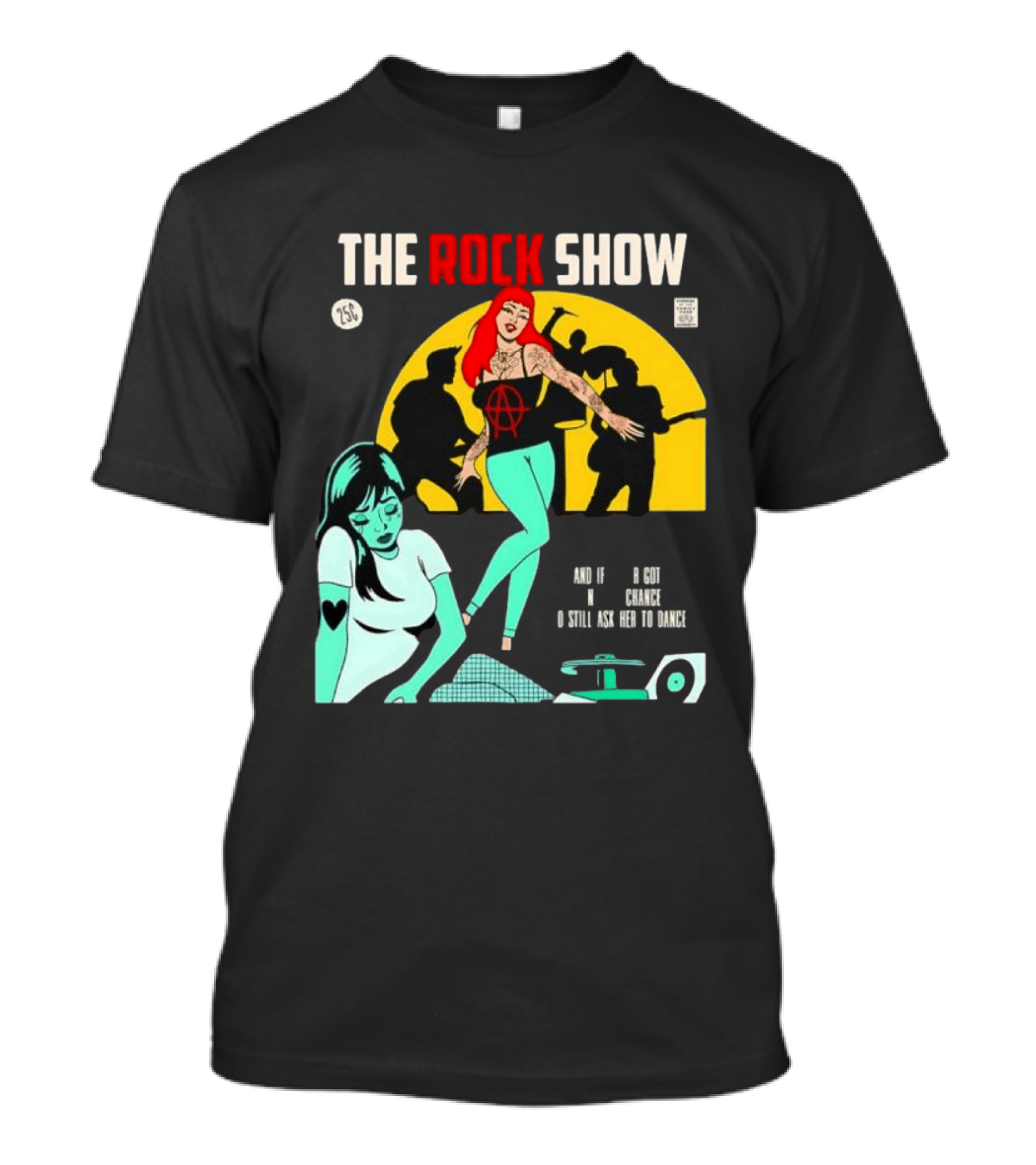The Rock Show Comic Dance Chance Anarchy Girl Silhouette Scene T-Shirt