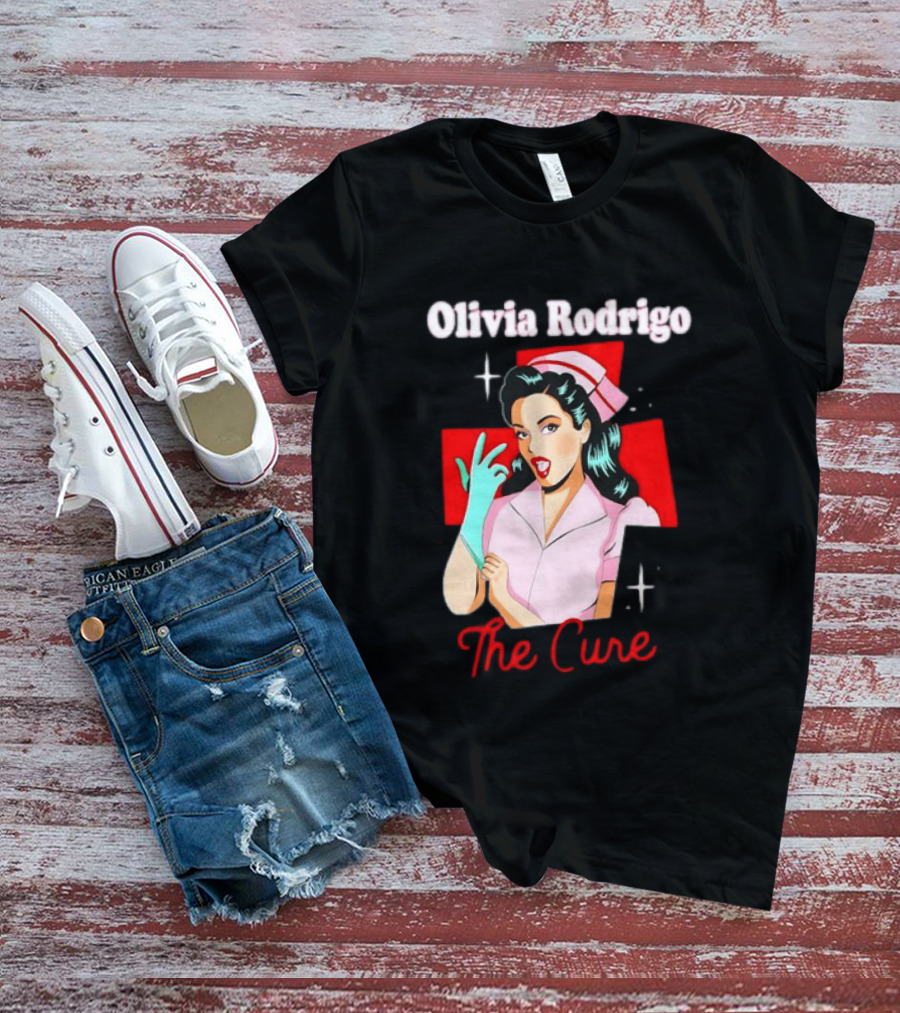 Olivia Rodrigo The Cure Pop Art Style Retro Nurse T-Shirt