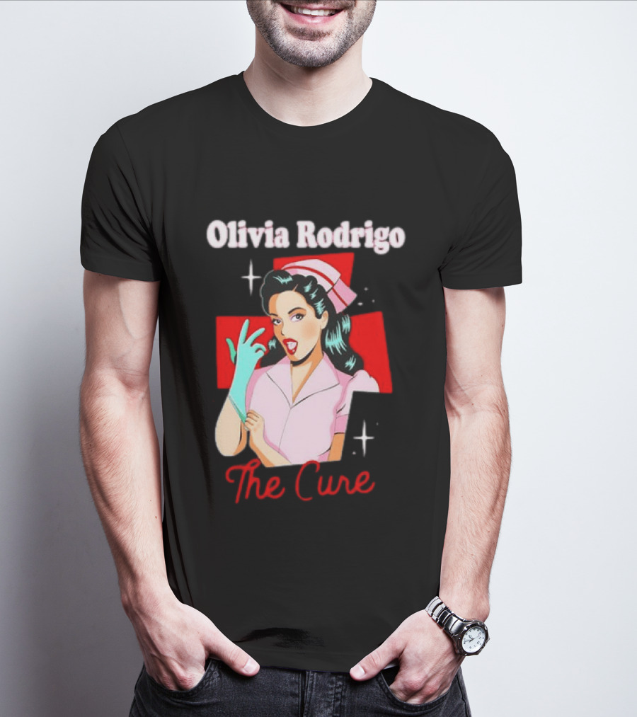 Olivia Rodrigo The Cure Pop Art Style Retro Nurse T-Shirt