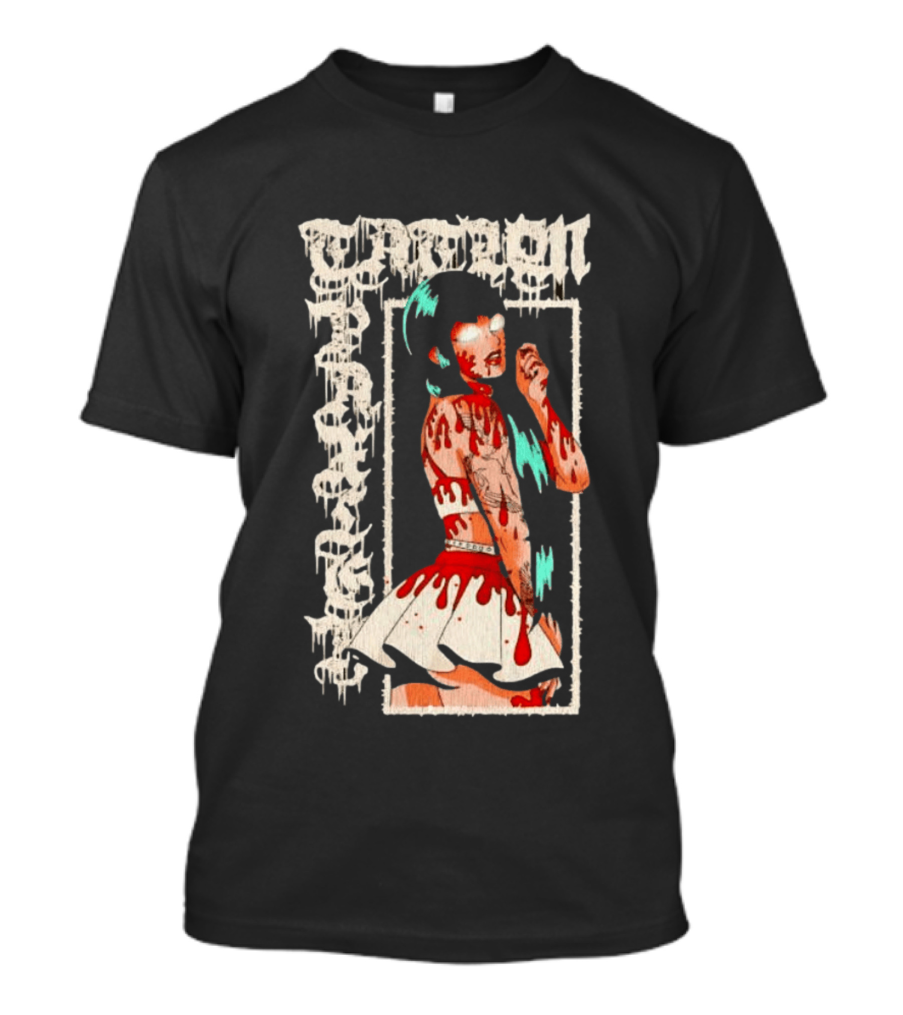 Vampen Anime Girl Horror Aesthetic Gore Dripping Gothic T-Shirt