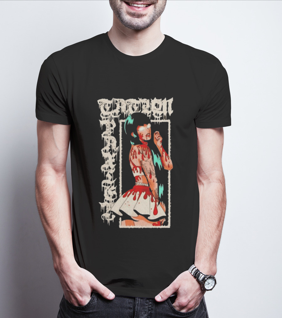 Vampen Anime Girl Horror Aesthetic Gore Dripping Gothic T-Shirt