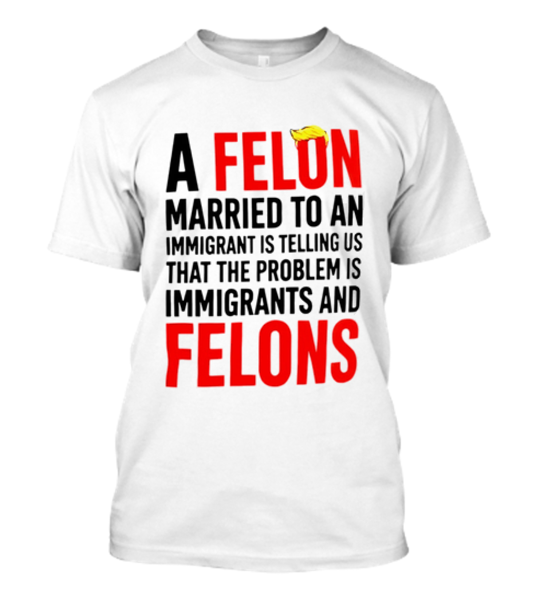 A Felon Married To An Immigrant Is Telling Us The Problem Is Immigrants And Felons T-Shirt