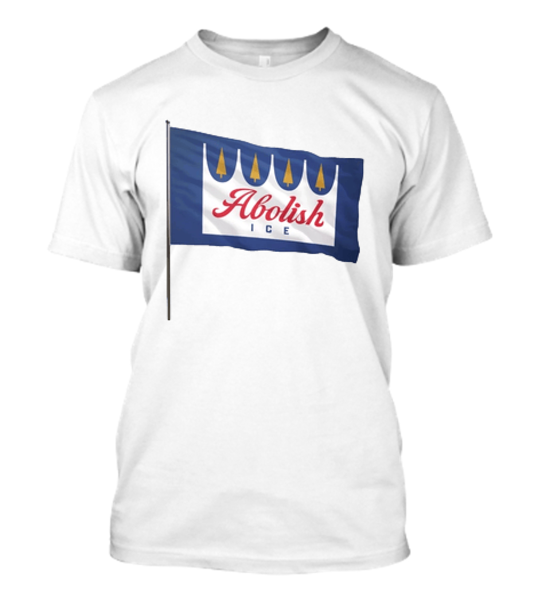 Abolish ICE Social Justice Flag With Crown Symbol For Immigration Reform T-Shirt