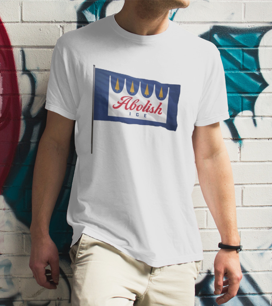 Abolish ICE Social Justice Flag With Crown Symbol For Immigration Reform T-Shirt