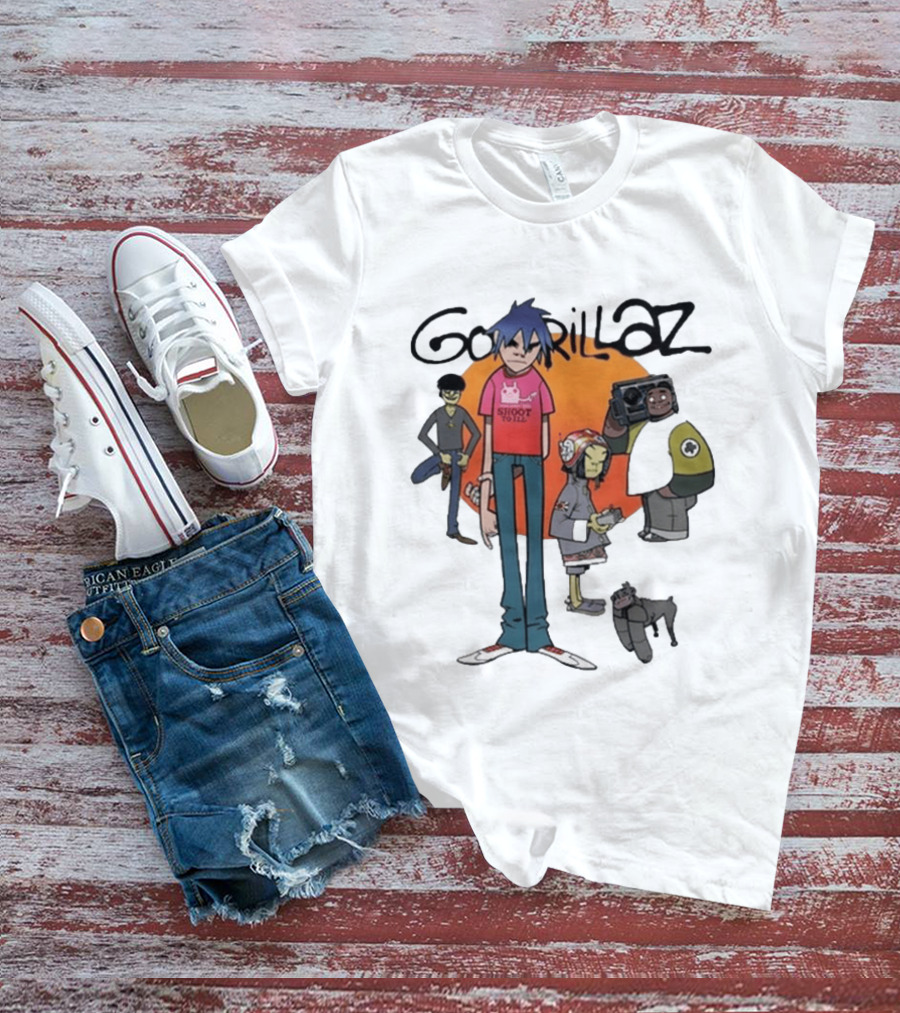 GORILLAZ 2026 Murdoc Niccals Noodle Russel Hobbs Band Shoot To Ill T-Shirt