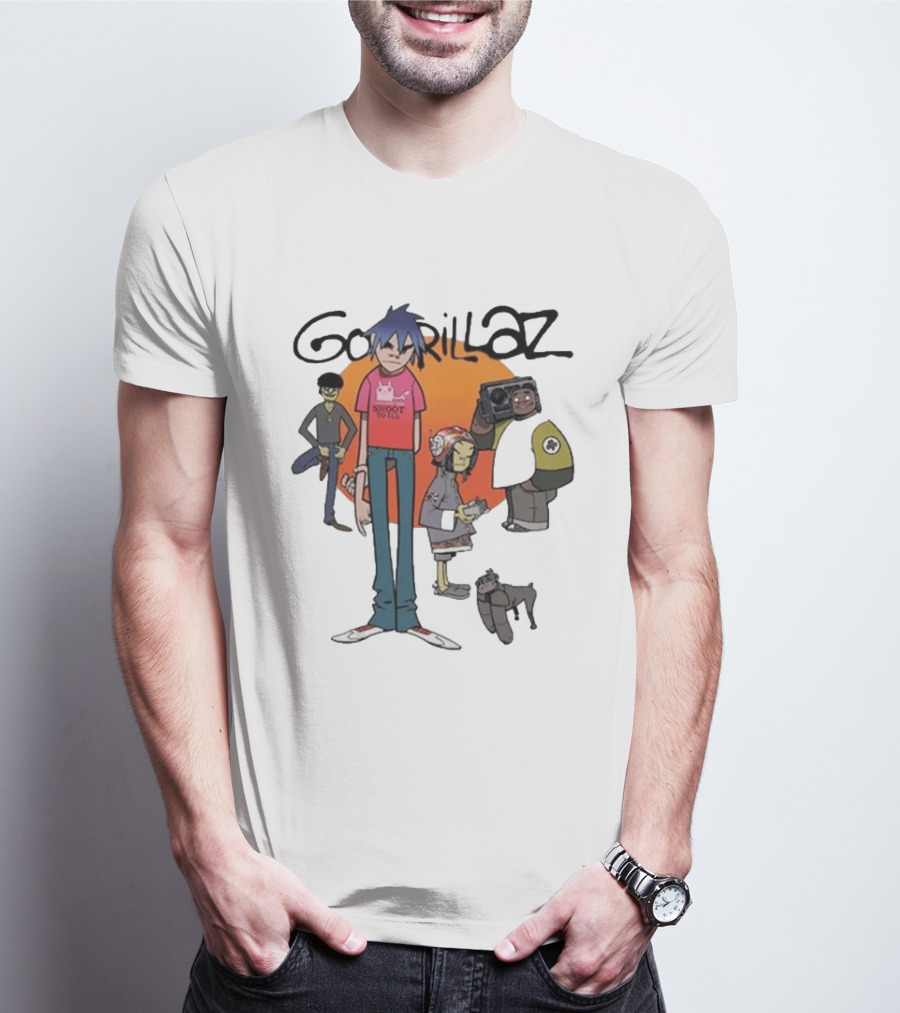 GORILLAZ 2026 Murdoc Niccals Noodle Russel Hobbs Band Shoot To Ill T-Shirt