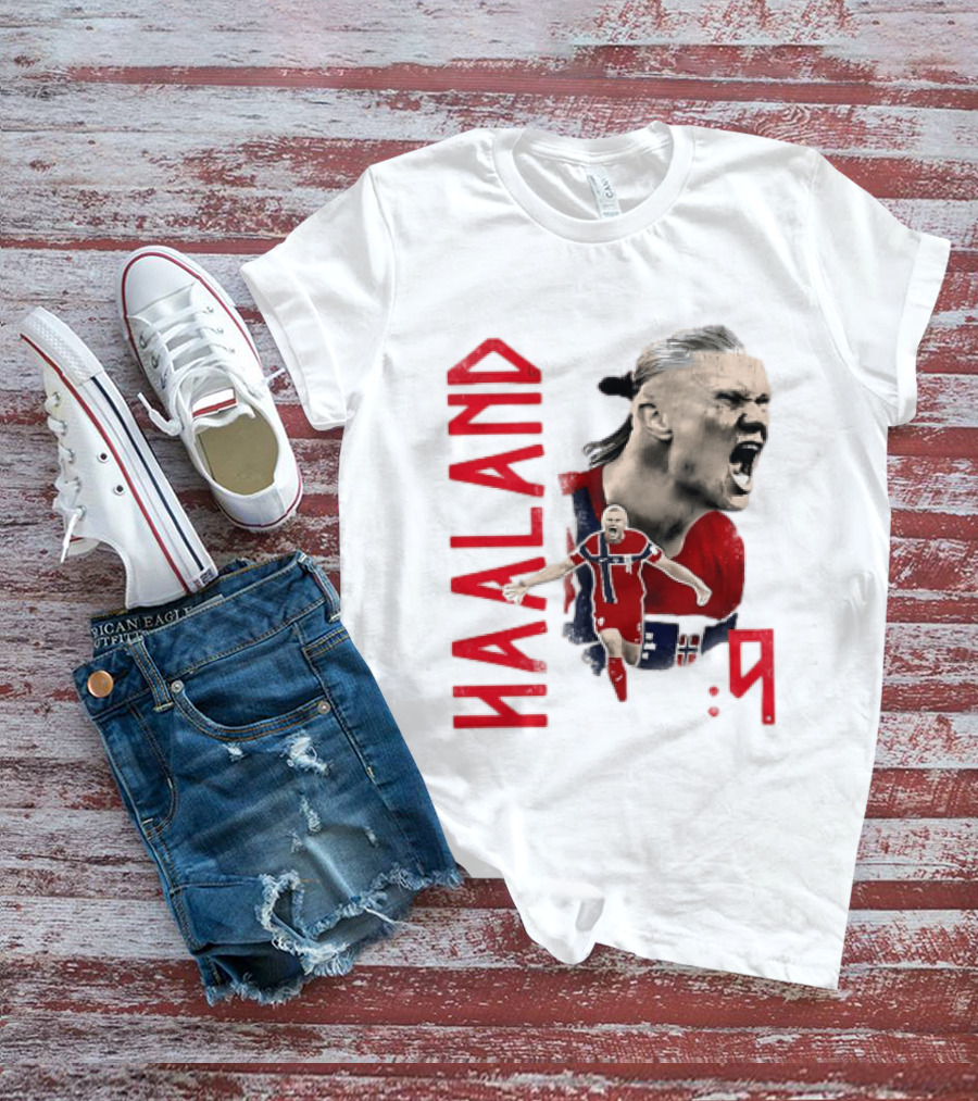 Haaland Norway National Soccer Star 9 T-Shirt