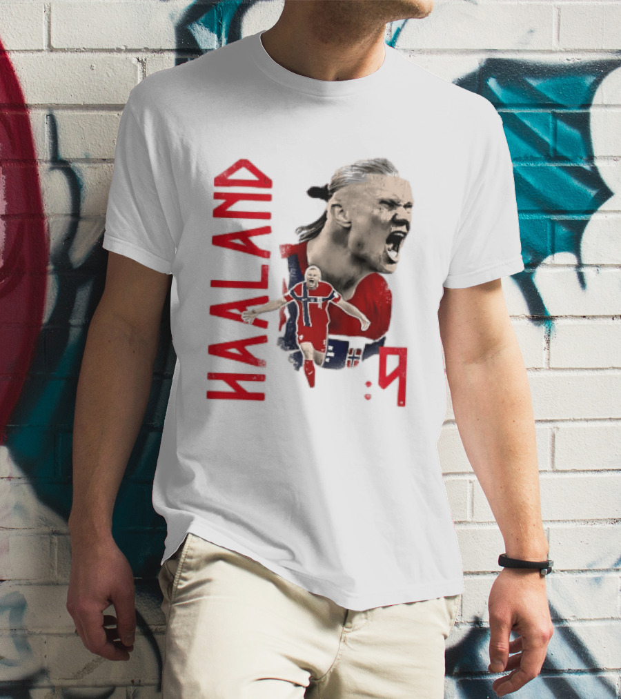 Haaland Norway National Soccer Star 9 T-Shirt