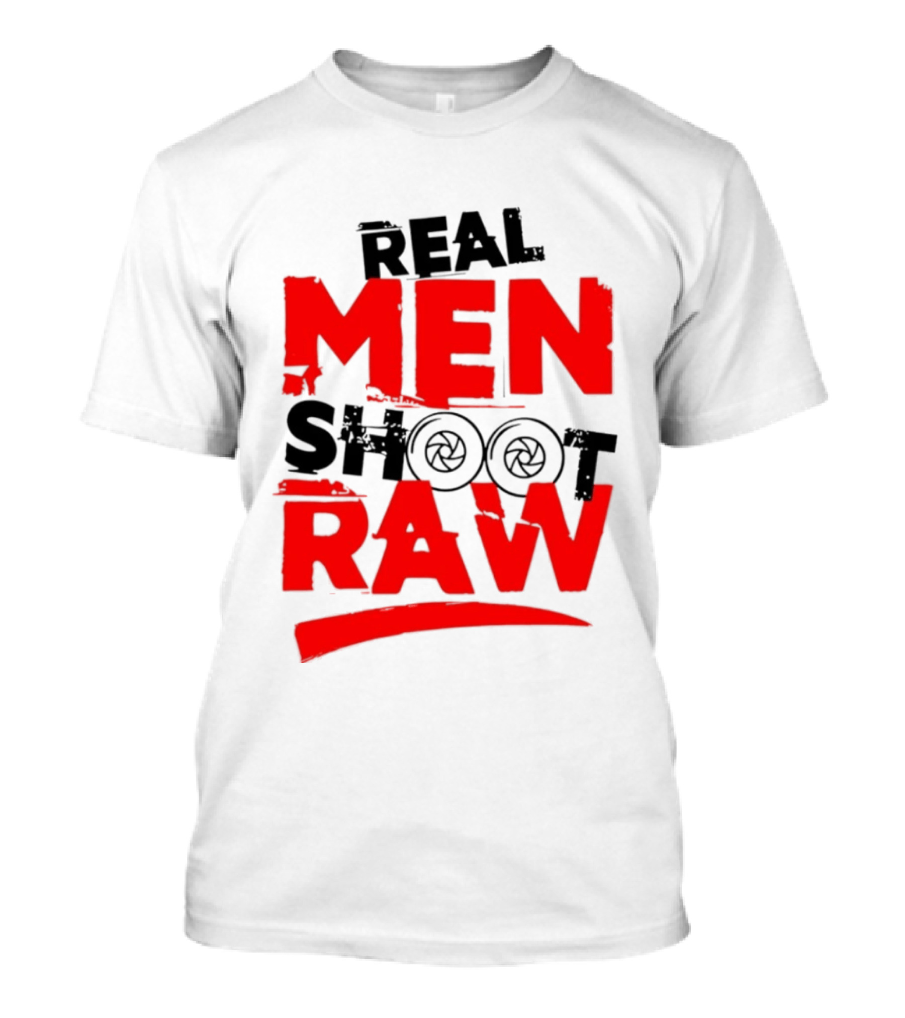 Real Men Shoot RAW Camera Shutter Aperture Photography T-Shirt