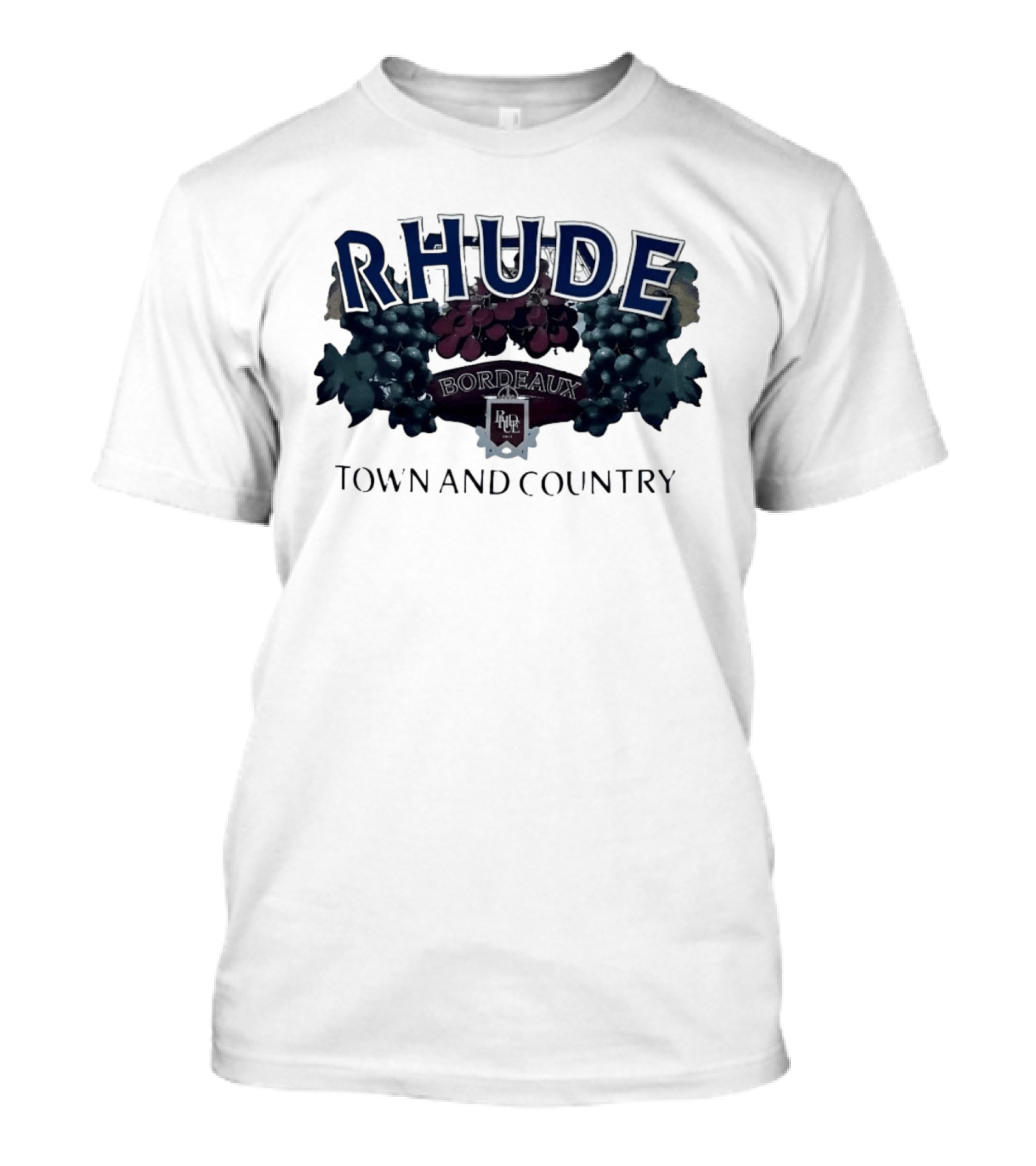 Rhude Bordeaux Town And Country Grapes T-Shirt