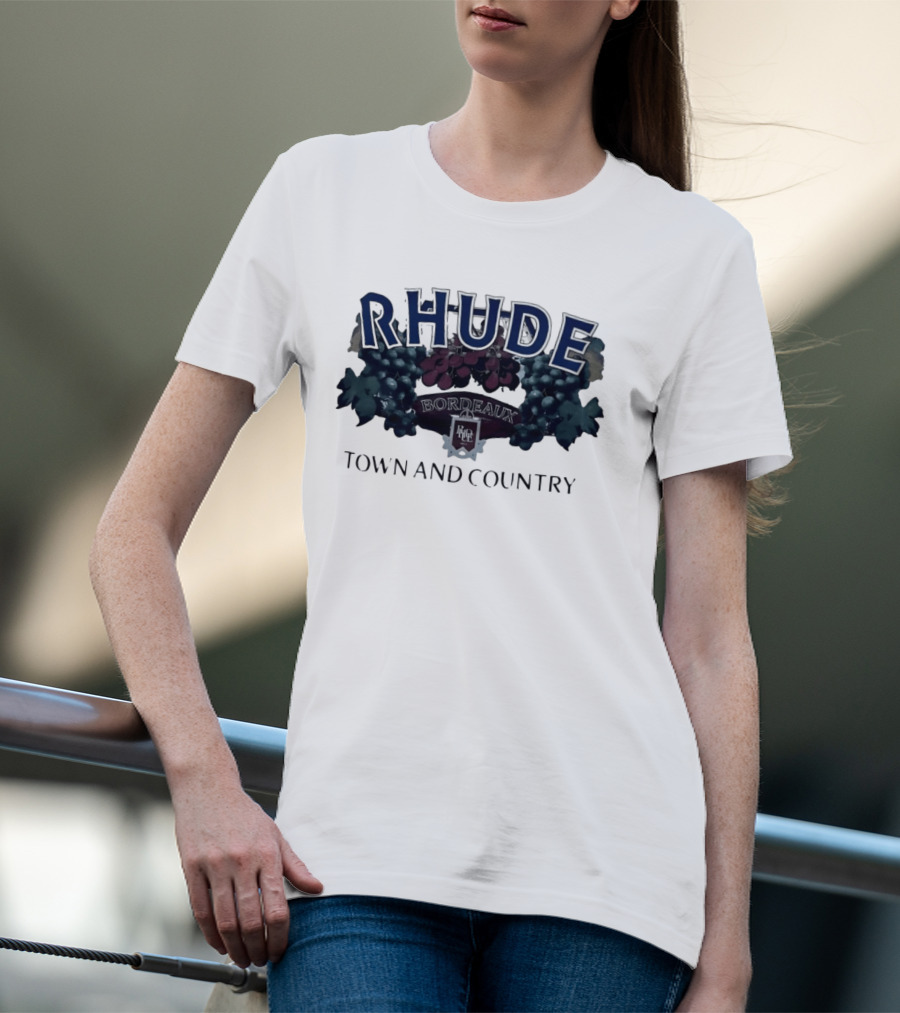 Rhude Bordeaux Town And Country Grapes T-Shirt