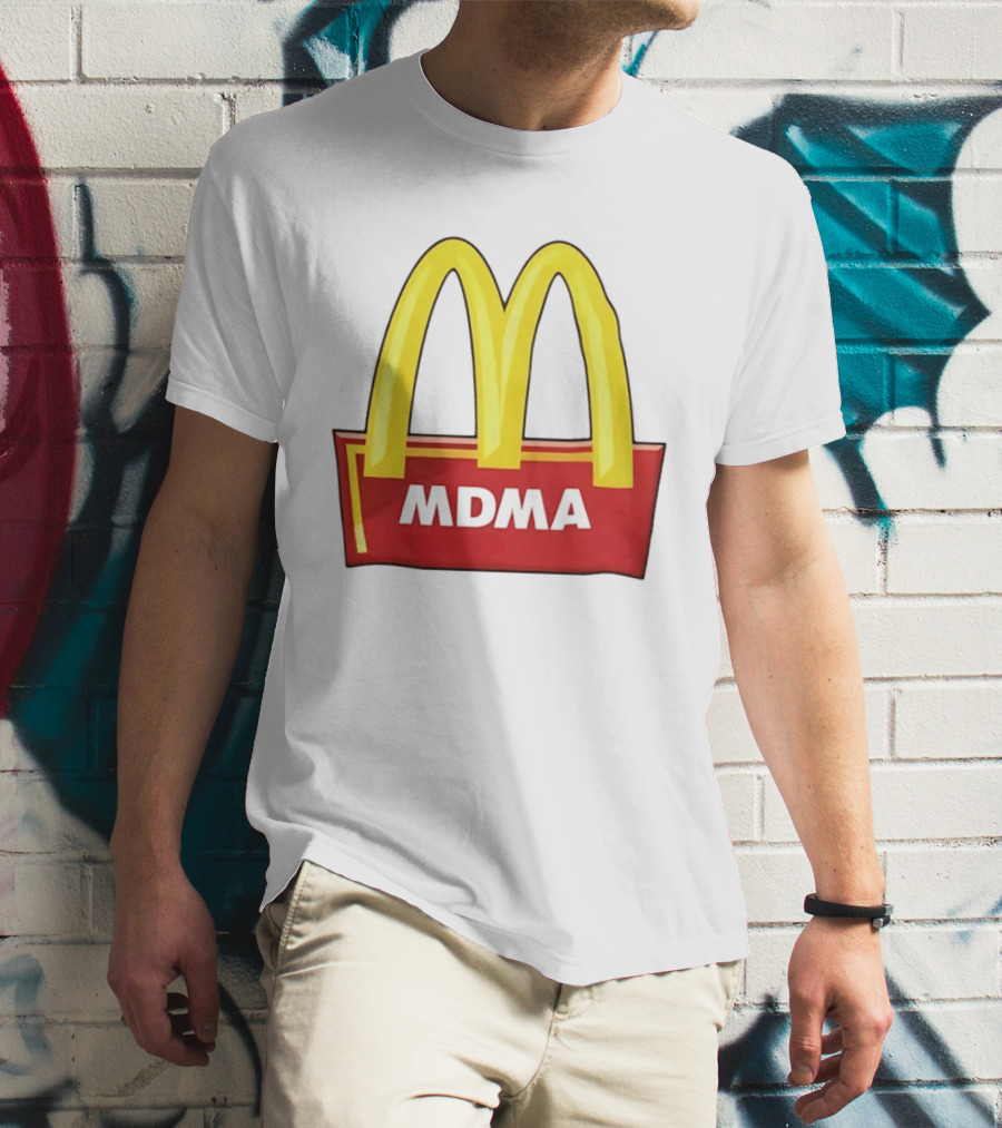 MDMA McDonald's Parody Golden Arches T-Shirt