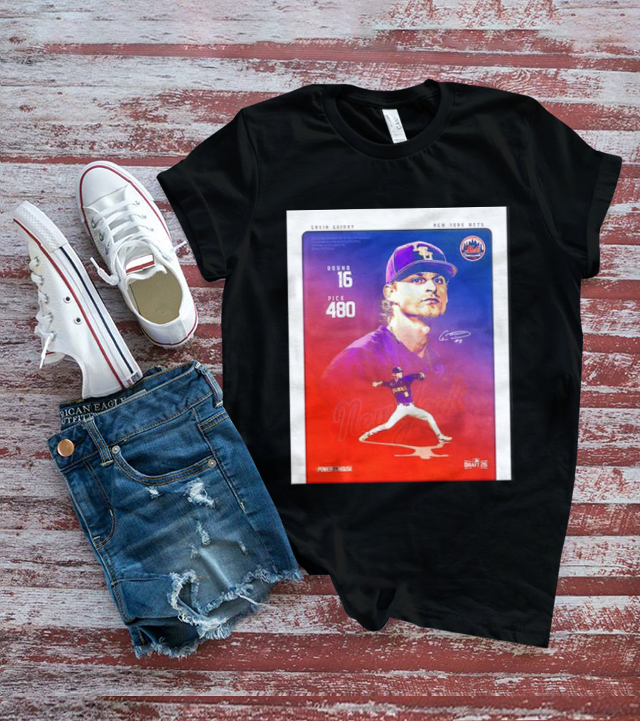 Gavin Guidry New York Mets Round 16 Pick 480 Draft 26 T-Shirt