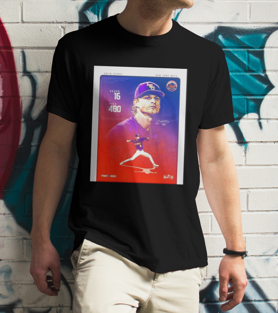Gavin Guidry New York Mets Round 16 Pick 480 Draft 26 T-Shirt
