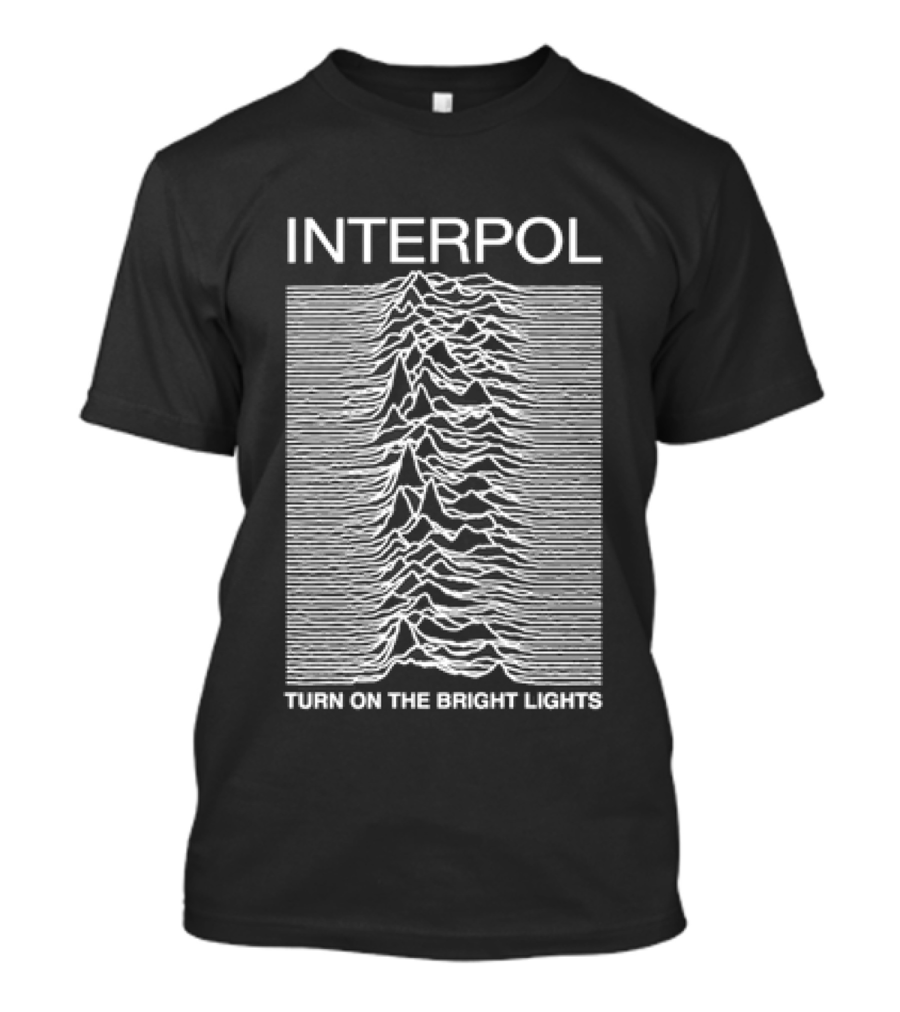 Interpol Turn On The Bright Lights Post Punk Unknown Pleasures Waveform T-Shirt