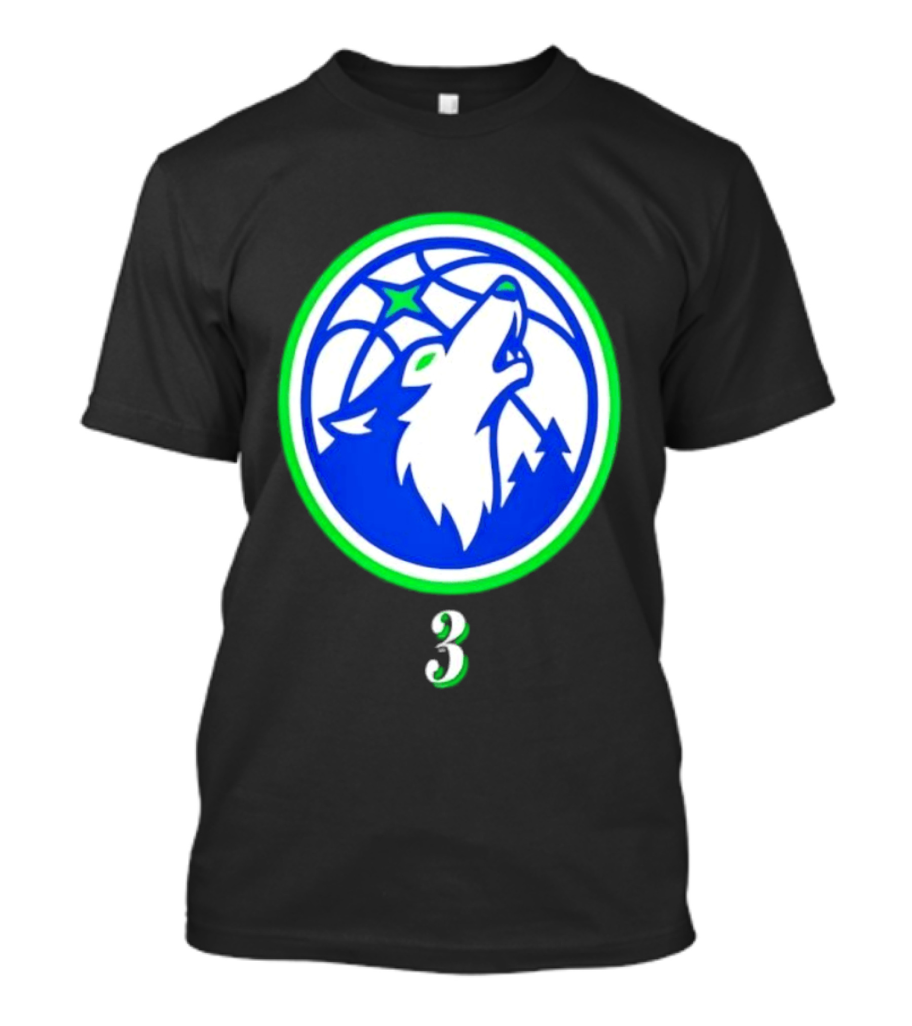 Jaden McDaniels Minnesota Timberwolves 3 Wolf Basketball T-Shirt