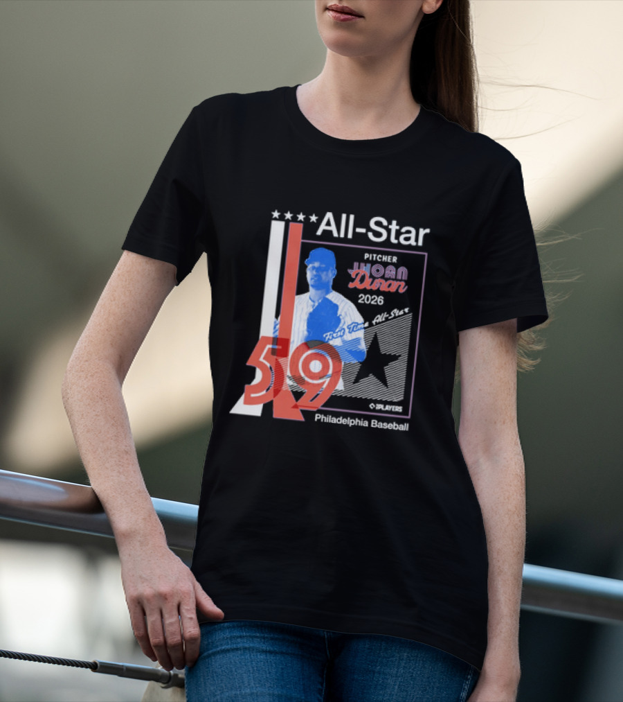 All Star Pitcher Jhoan Duran 2026 First Time Star 59 Philadelphia Baseball T-Shirt