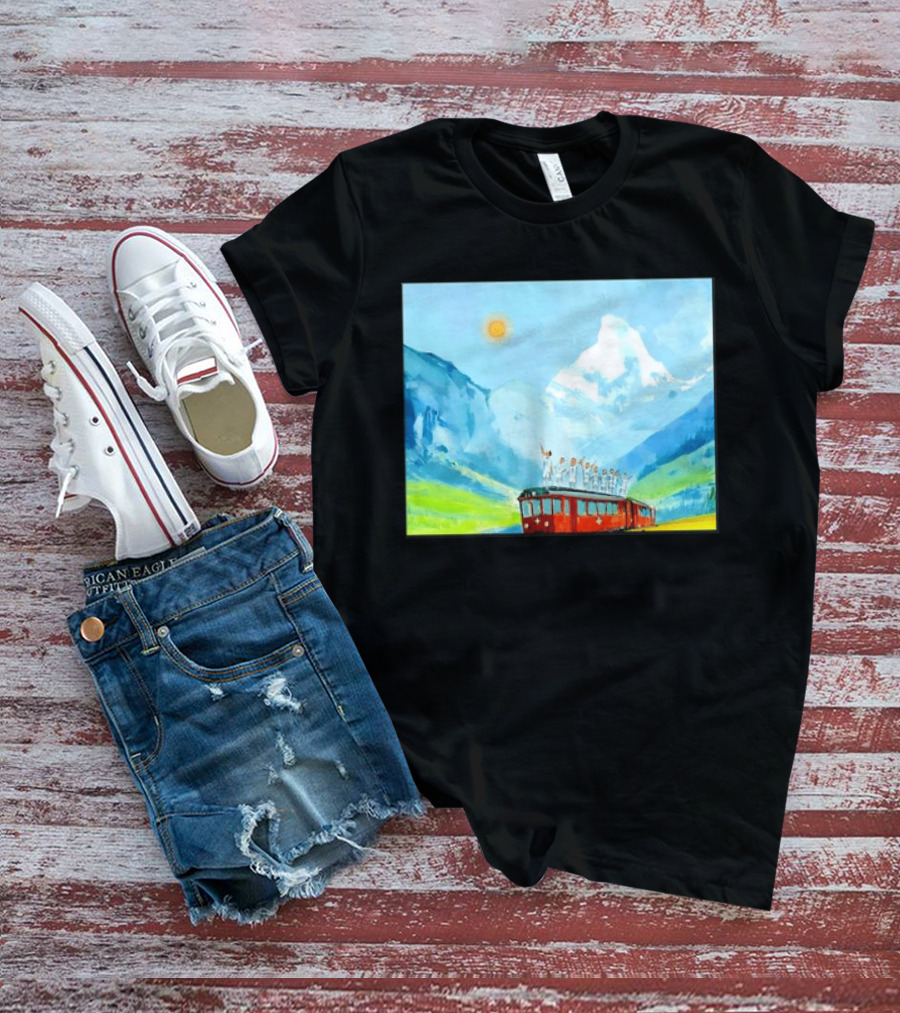 Lionel Messi Argentina Football Team Celebration On Swiss Alps Train T-Shirt