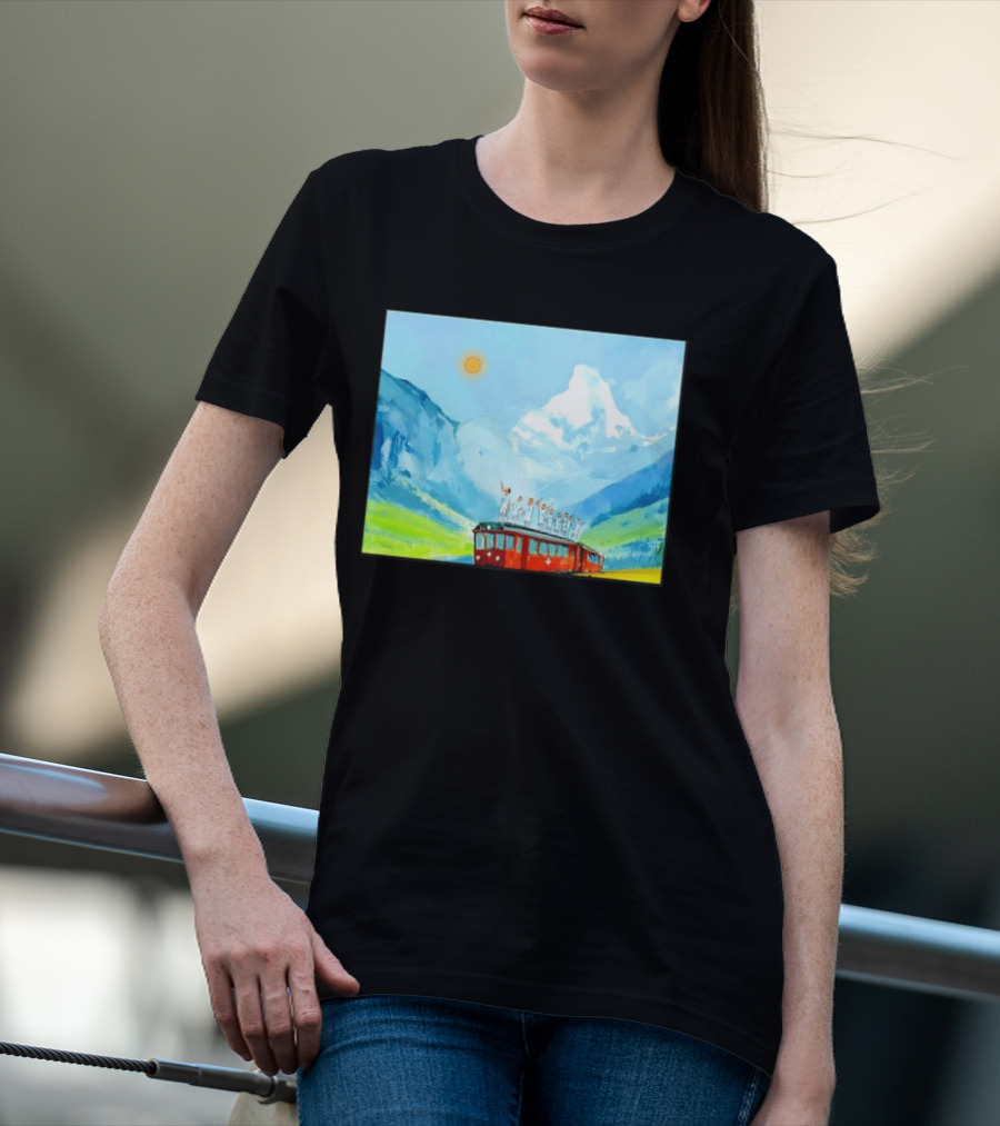 Lionel Messi Argentina Football Team Celebration On Swiss Alps Train T-Shirt