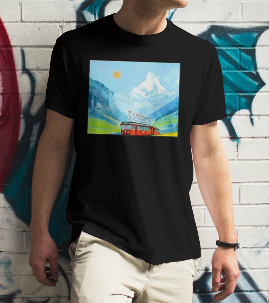 Lionel Messi Argentina Football Team Celebration On Swiss Alps Train T-Shirt