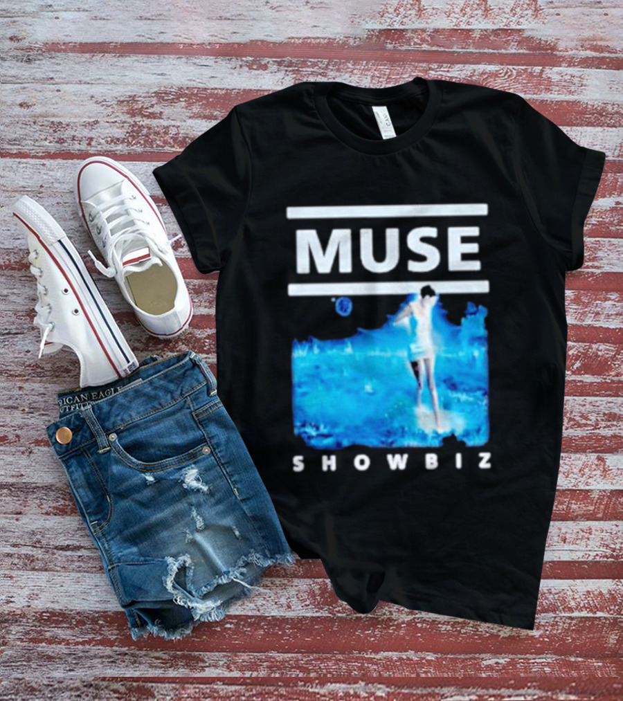 Muse Showbiz Album Cover Art Blue Aesthetic T-Shirt