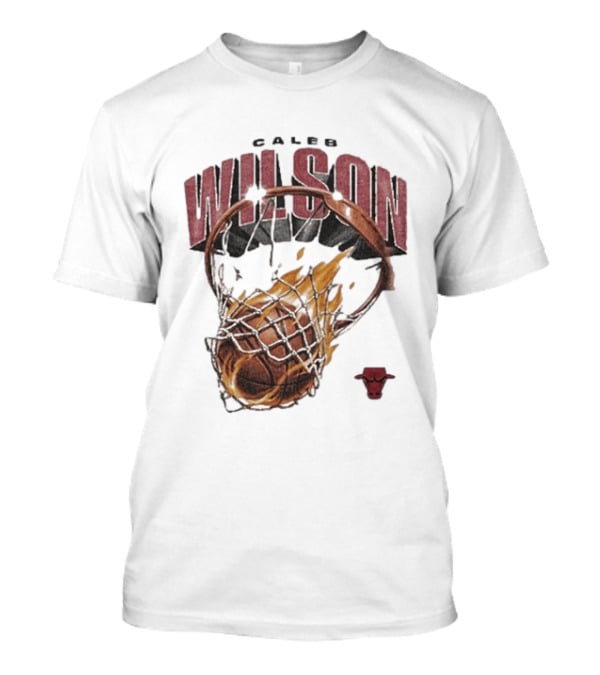 Caleb Wilson Chicago Bulls Basketball On Fire T-Shirt