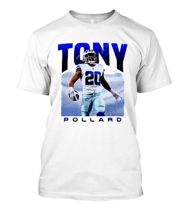 Tony Pollard Dallas Cowboys Number 20 Football Player T-Shirt