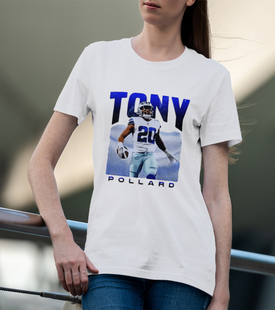 Tony Pollard Dallas Cowboys Number 20 Football Player T-Shirt