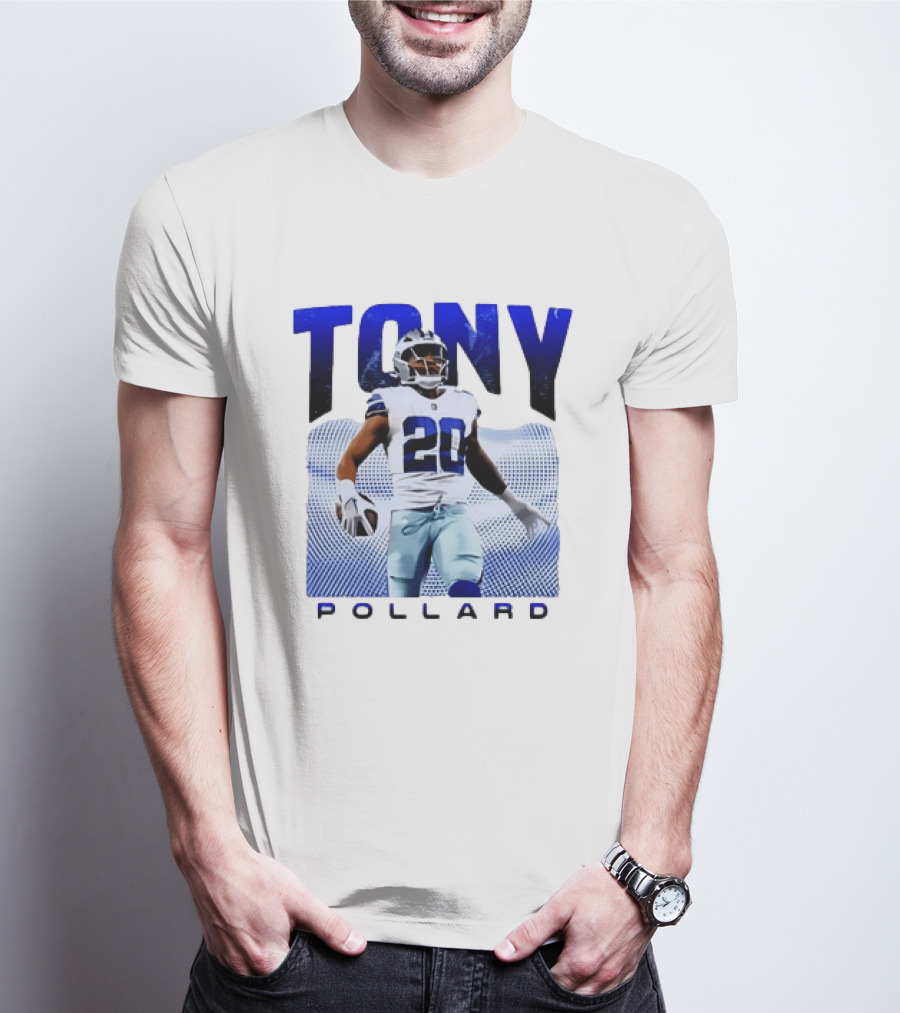 Tony Pollard Dallas Cowboys Number 20 Football Player T-Shirt