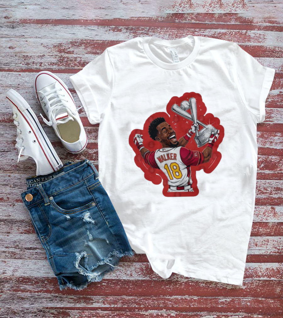 Jordan Walker 18 You Dont Boo Nobodies STL Victory Baseball Trophy T-Shirt
